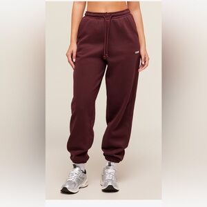 GS cozy cuffed joggers burgundy